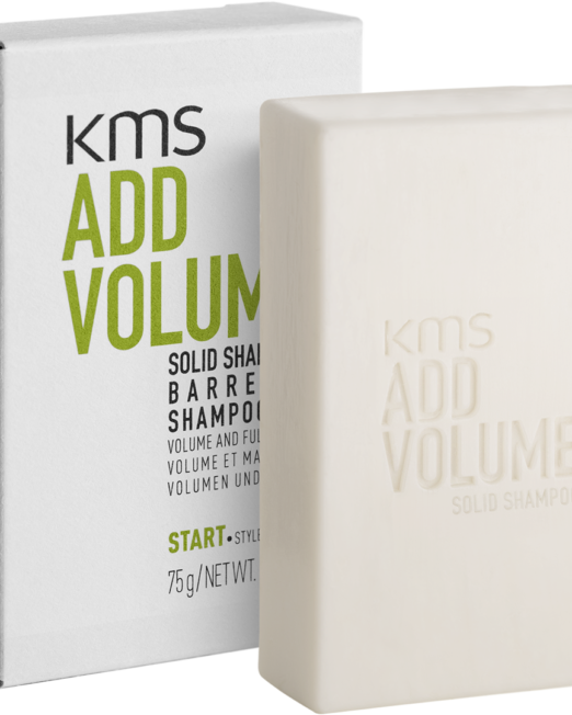 KMS GOES SOLID_packaging_bar in front of box_high res_png_AV Shampoo_KMS_ADDVOLUME